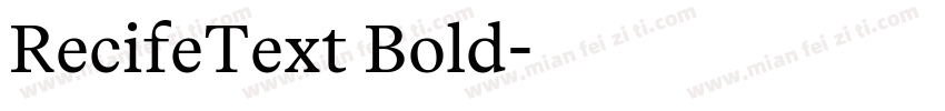 RecifeText Bold字体转换